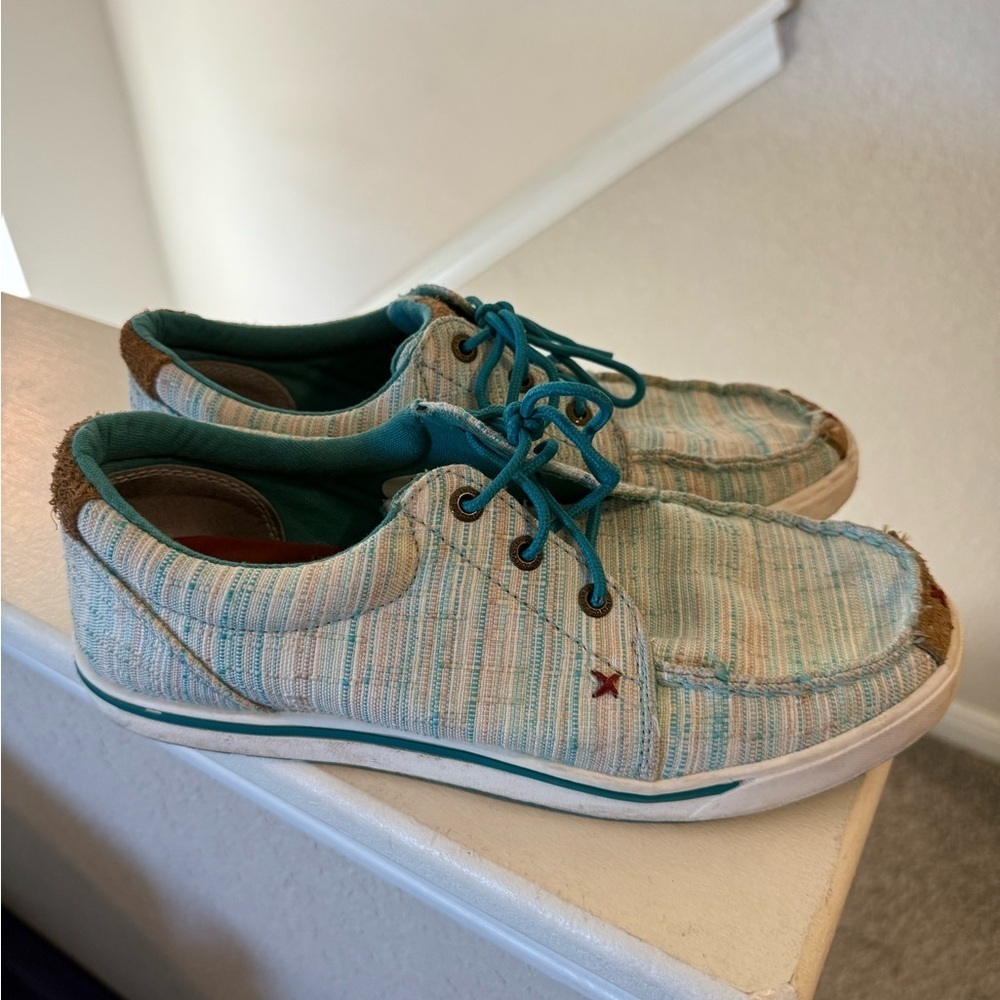 Twisted X Women's Hooey Loper, Moc Toe, Blue & Multi Size 8M - Picture 2 of 8